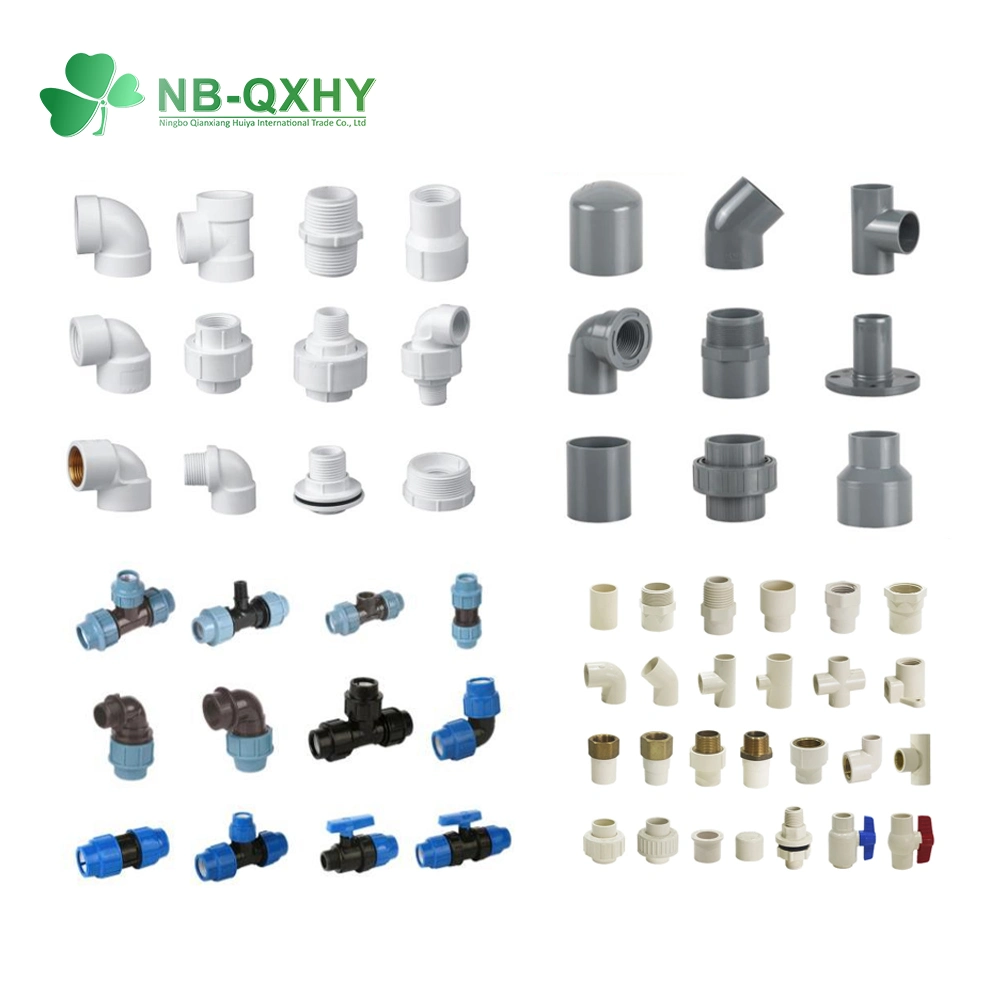 Sch40 Sch80 ASTM Plastic Plumping PVC UPVC CPVC Coupling Elbow Tee Pipe Fittings with Socket and Thread