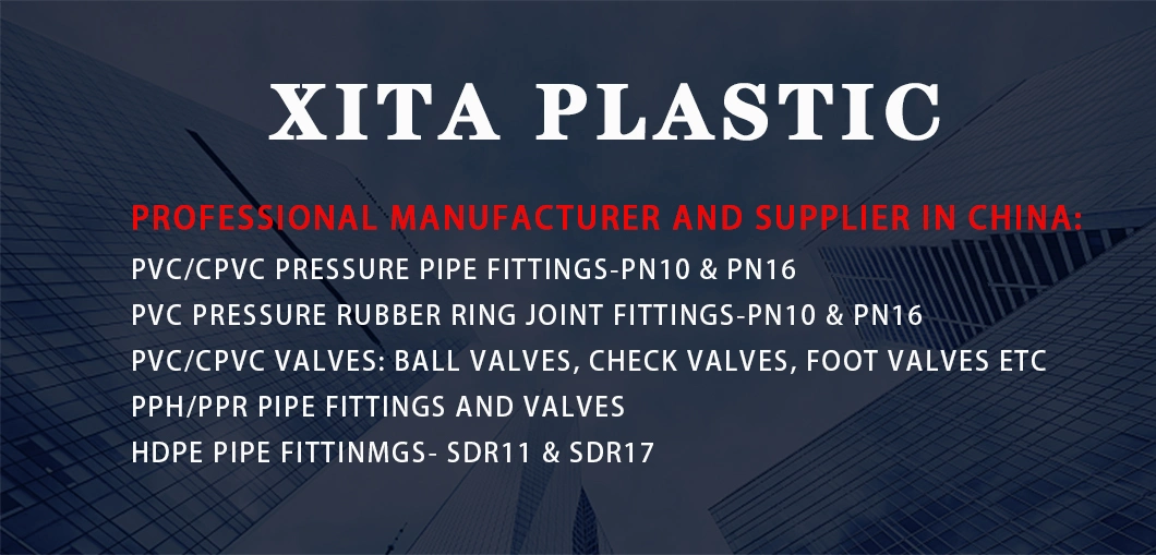 High Temperature Resistance DIN Standard Pn10 Pn16 PVC Plastic Fitting UPVC CPVC Union Industry Plumbing Pipe Fittings