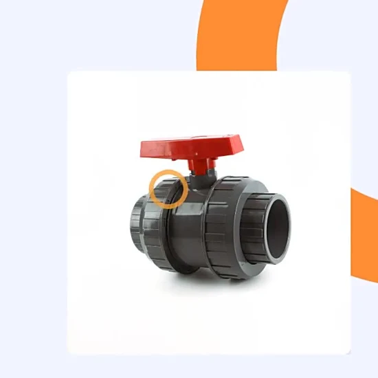Válvula personalizada Productos de fontanería CPVC/PVC/PP Válvula de bola para suministro de agua